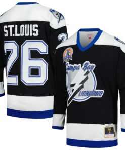 Martin St. Louis Tampa Bay Lightning Mitchell amp Ness 2004 Stanley Cup Champions Blue Line Player Jersey  Black