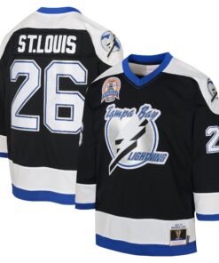 Martin St. Louis Tampa Bay Lightning Mitchell amp Ness Youth 2003 Blue Line Player Jersey  Black