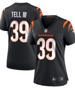 Marvell Tell III Cincinnati Bengals  Women_s Game Player Jersey  Black