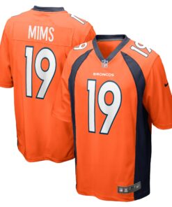 Marvin Mims Jr Denver Broncos  Team Game Jersey   Orange