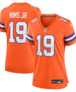 Marvin Mims Jr Denver Broncos  Women_s Mile High Collection 1977 Throwback Player Game Jersey  Orange