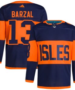 Mathew Barzal New York Islanders 2024 NHL Stadium Series Primegreen Authentic Player Jerseynbspâ€“ Navy