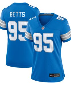 Mathieu Betts Detroit Lions  Women_s Game Jersey   Blue