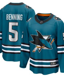 Matt Benning San Jose Sharks Fanatics Home Breakaway Jersey  Teal