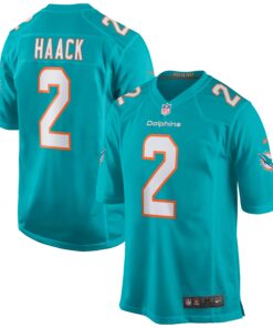Matt Haack Miami Dolphins  Game Jersey  Aqua