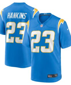 Matt Hankins Los Angeles Chargers  Team Game Jersey   Powder Blue