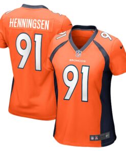 Matt Henningsen Denver Broncos  Women_s Game Player Jersey  Orange