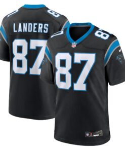 Matt Landers Carolina Panthers  Game Jersey  Black
