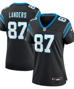 Matt Landers Carolina Panthers  Women_s  Game Jersey   Black