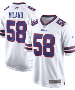 Matt Milano Buffalo Bills  Away Game Player Jersey  White