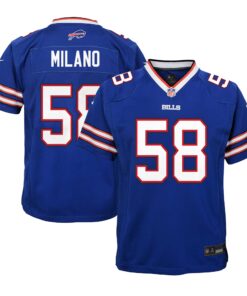 Matt Milano Buffalo Bills  Youth Team Player Game Jersey  Royal