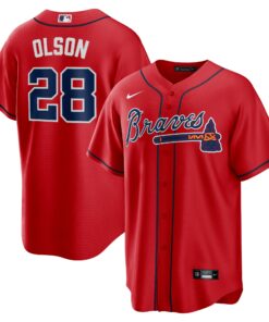 Matt Olson Atlanta BravesAlternate Replica Player Jersey  Red