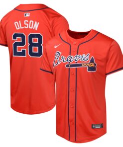 Matt Olson Atlanta BravesYouth Alternate Limited Player Jersey  Red