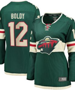 Matthew Boldy Minnesota Wild Fanatics Women_s Home Breakaway Player Jersey  Green