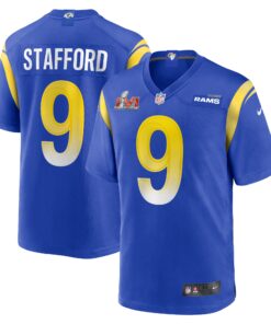 Matthew Stafford Los Angeles Rams  Super Bowl LVI Bound Game Patch Jersey  Royal
