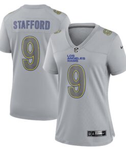 Matthew Stafford Los Angeles Rams  Women_s Atmosphere Fashion Game Jersey  Gray