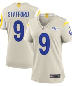 Matthew Stafford Los Angeles Rams  Women_s Game Jersey  Bone