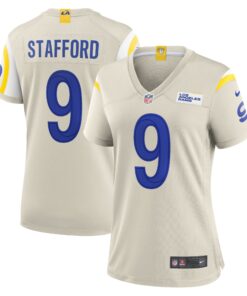 Matthew Stafford Los Angeles Rams  Women_s Player Game Jersey  Bone