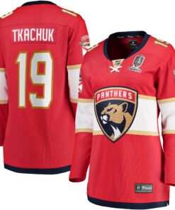 Matthew Tkachuk Florida Panthers Fanatics Women_s Home 2024 Stanley Cup Champions Breakaway Player Jerseynbspâ€“ Red