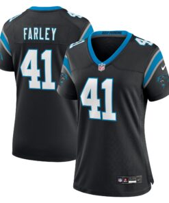 Matthias Farley Carolina Panthers  Women_s  Game Jersey   Black