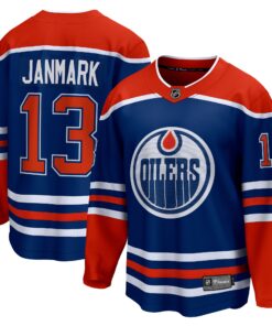 Mattias Janmark Edmonton Oilers Fanatics Home Breakaway Jersey  Royal