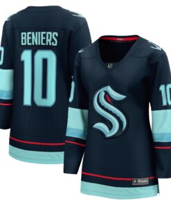 Matty Beniers Seattle Kraken Fanatics Women_s Home Breakaway Player Jersey  Deep Sea Blue
