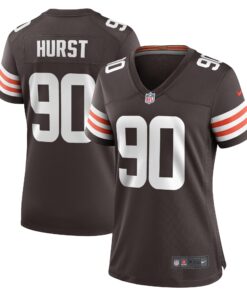 Maurice Hurst Cleveland Browns  Women_s  Women_s All Player Jersey  Brown