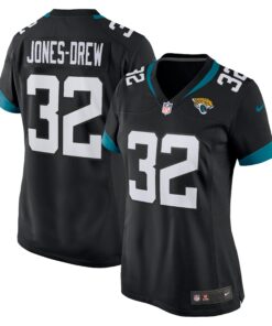 Maurice JonesDrew Jacksonville Jaguars  Women_s Game Retired Player Jersey  Black