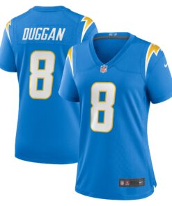 Max Duggan Los Angeles Chargers  Women_s Team Game Jersey  Powder Blue
