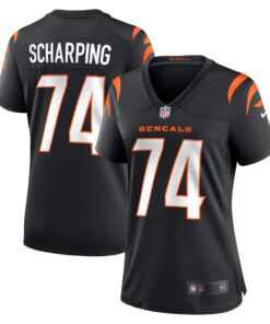 Max Scharping Cincinnati Bengals  Women_s Game Player Jersey  Black