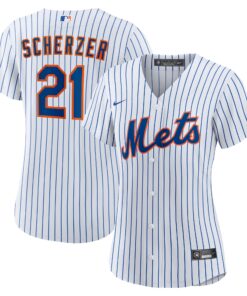 Max Scherzer New York MetsWomen_s Home Replica Player Jersey  White