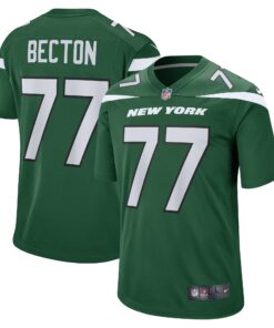 Mekhi Becton New York Jets  Player Game Jersey  Gotham Green