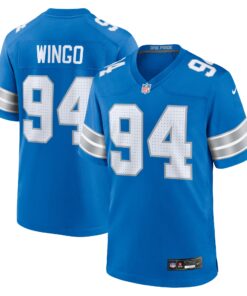 Mekhi Wingo Detroit Lions  Team Game Jersey   Blue