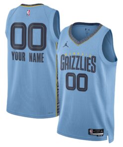 Memphis Grizzlies Jordan Brand Unisex 202223 Swingman Custom Jersey - Statement Edition - Blue