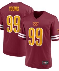 Men_s Chase Young Burgundy Washington Commanders Replica Player Jersey