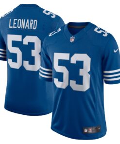Men_s  Darius Leonard Royal Indianapolis Colts Alternate Vapor Limited Jersey