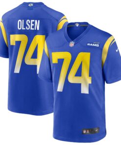 Merlin Olsen Los Angeles Rams  Game Retired Player Jersey  Royal