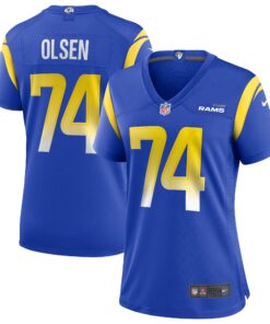 Merlin Olsen Los Angeles Rams  Women_s Game Retired Player Jersey  Royal