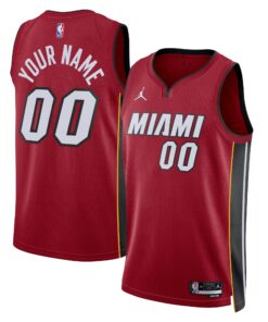 Miami Heat Jordan Brand Unisex 202223 Swingman Custom Jersey - Statement Edition - Red
