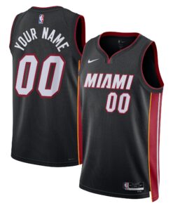 Miami Heat Unisex Swingman Custom Jersey Black - Icon Edition
