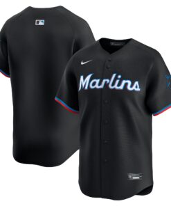  Miami Marlins Alternate Limited Jerseynbspâ€“ Black