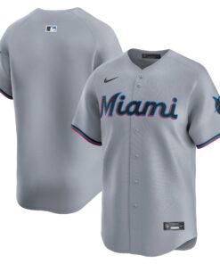  Miami MarlinsRoad Limited Jerseynbspâ€“ Gray