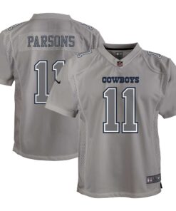 Micah Parsons Dallas Cowboys  Youth Atmosphere Game Jersey  Gray