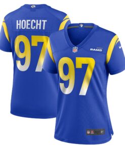 Michael Hoecht Los Angeles Rams  Women_s Game Player Jersey  Royal