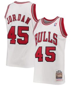 Michael Jordan Chicago Bulls Mitchell &amp Ness 1994-95 Hardwood Classics Authentic Player Jersey - White