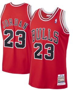 Michael Jordan Chicago Bulls Mitchell &amp Ness 199798 Hardwood Classics Authentic Jersey - Scarlet