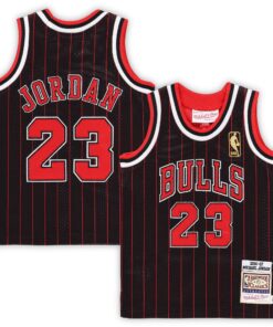 Michael Jordan Chicago Bulls Mitchell &amp Ness Infant 199697 Hardwood Classics Authentic Jersey - Black