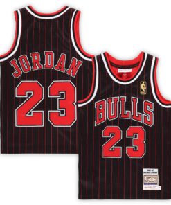 Michael Jordan Chicago Bulls Mitchell &amp Ness Preschool 199697 Hardwood Classics Authentic Jersey - Black