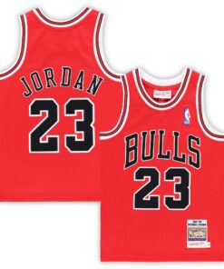 Michael Jordan Chicago Bulls Mitchell &amp Ness Preschool 199798 Hardwood Classics Authentic Jersey - Red