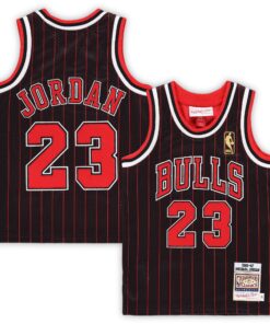 Michael Jordan Chicago Bulls Mitchell &amp Ness Toddler 199697 Hardwood Classics Authentic Jersey - Black